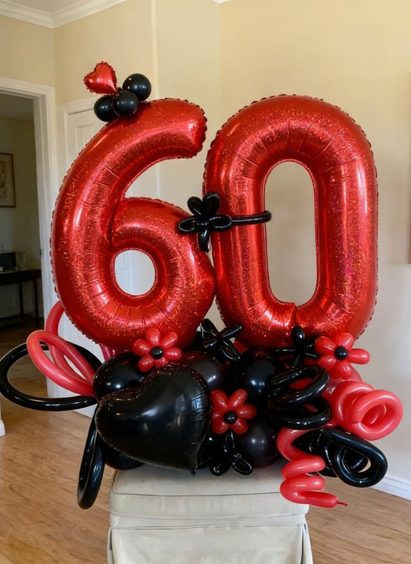 Laser Red 9 Balloon, Number Balloons 40 Inch, 9th Giant Birthday Decorations for Girls,19th 29th Party Decorations Supplies, Number 9 Balloon