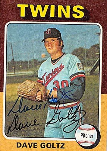 Sports Memorabilia Autograph Warehouse 245265 Dave Goltz Autographed Baseball Card - Minnesota Twins 1975 Topps - No. 419