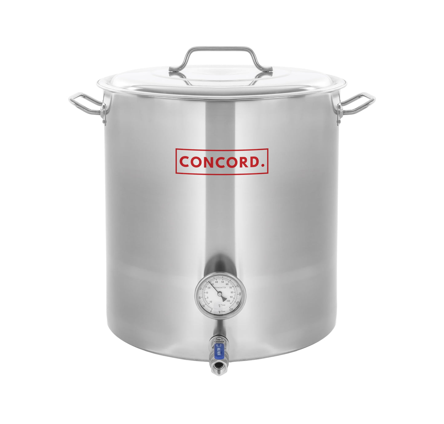 CONCORD Stainless Steel Home Brew Kettle Stock Pot (Weldless Fittings) (30 QT/ 7.5 Gal)