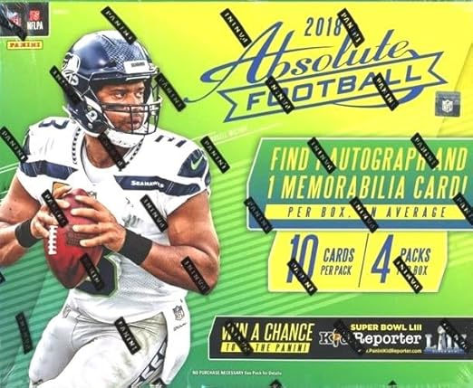 2018 Panini Absolute Football EXCLUSIVE Factory Sealed MEGA Box with TWO(2) AUTOGRAPH or MEMORABILIA Cards! Look for RCs &amp Autos of LAMAR JACKSON Josh Allen Saquon Barkley &amp Many More!