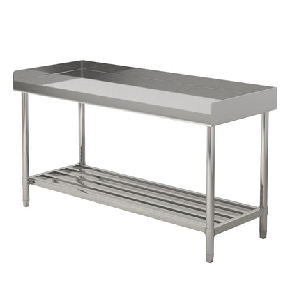 ActiveTrail Stainless Steel Work Table,24"X48" NSF Commercial Kitchen Prep Table with Backsplash & Adjustable Shelf,Heavy Duty Workstation for Restaurant, Home & Hotel