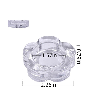 4-Pack Thick Glass Tea Light Candle Holders - Iridescent Rainbow Floral Embossed Design, Transparent Wedding/Party Decor & Home Decoration Candle Cups,Glass Tea lamp Candle Holder