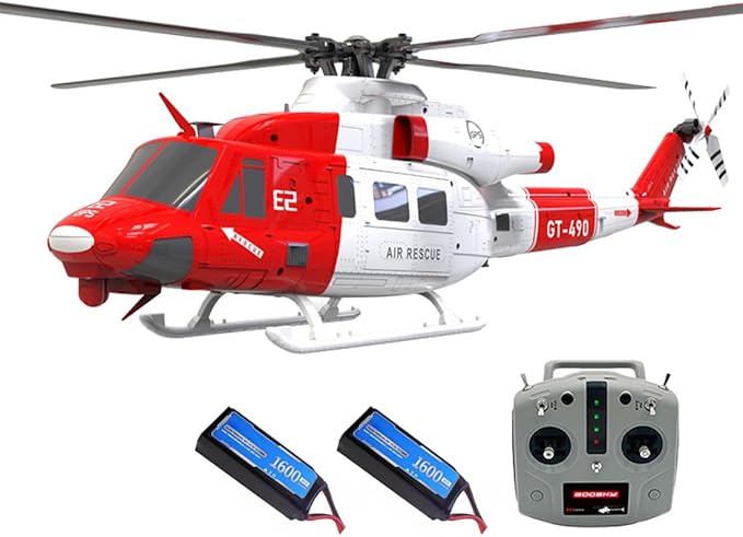 GOOSKY E2 UH-1Y RC Helicopter 2.4G 6CH Dual Brushless Simulation Stunt Aircraft Model with GPS Auto-Stabilization One-Key Return (RTF Version)