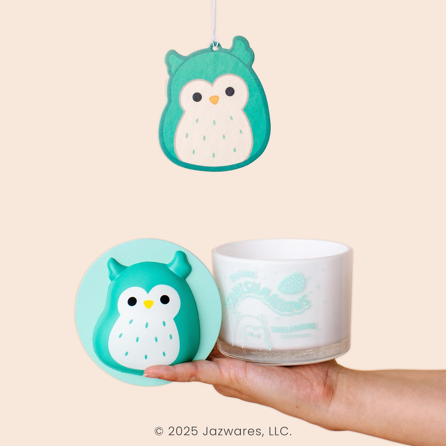 Studio Oh! x Squishmallows Scented Candle, Winston Spellbinding Cedarwood, Eucalyptus, Patchouli & Orange, 12 oz, 38 Hour Burn, Reusable Jar, Scented Candles for Home, Relaxing Calming Candle