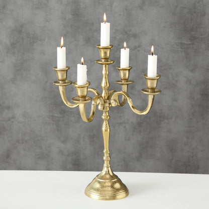 Boltze Victoria 6697800 Candle Holder Metal Silver Decorative Dining Table Chest of Drawers Elegant Design Without Candles