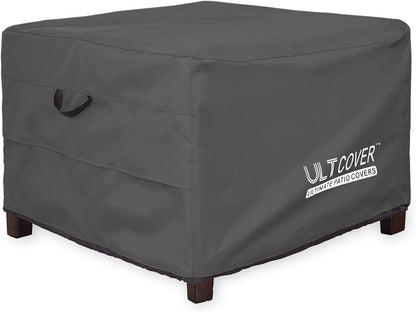 ULTCOVER Waterproof Patio Ottoman Cover - Durable Outdoor Furniture Protection | 24L x 24W x 18H Inch, Black
