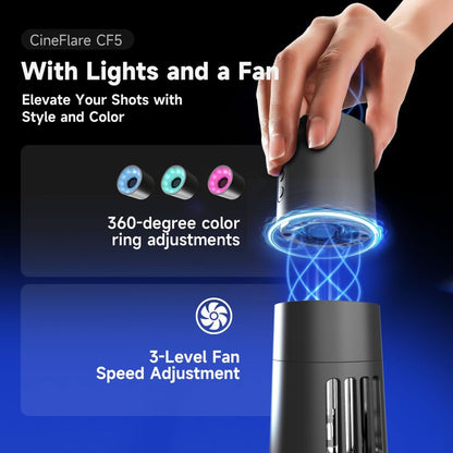 COLBOR CF5 Fog Machine Portable Smoke Machine with Magnetic RGB Light, Remote Control,40W Mini Handheld Fog Machine for Film,Photography