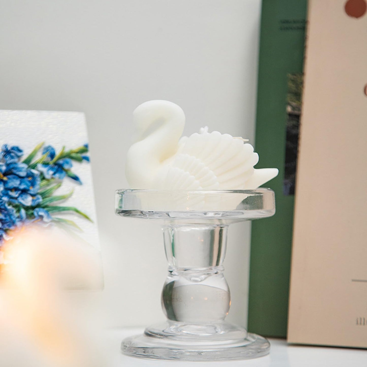 Swan Shaped Scented Candle,80G Cute Goose Animal Aesthetics Aroma Soy Wax Decorative Candle for Table Photo Prop Birthday Gift,Prefect for Meditation Stress Relief Mood