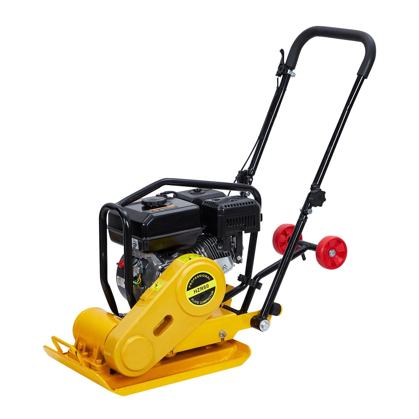 7HP Plate Compactor, 212CC Gas Engine and a Compaction Force of 4200 Lbs, 22.1 x 15.9 Inch Plate Jumping Jack Tamper, Operates At 5600 VPM, for Asphalt and Paver Landscaping Tasks
