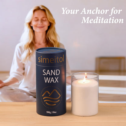 simeitol 18oz Scented Candle Sand Wax, Apple & Clove Scented Pearled Candles with a Glass Jar, Long Lasting with 120 Hours, Refillable Candle Sand with 30 Wicks for Mom/Home Decor/Holiday Gift/Relax
