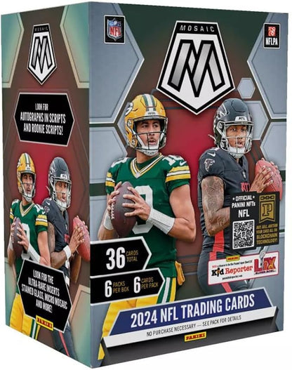 2024 Panini NFL Mosaic Football Trading Card Blaster Box (6 Packs)