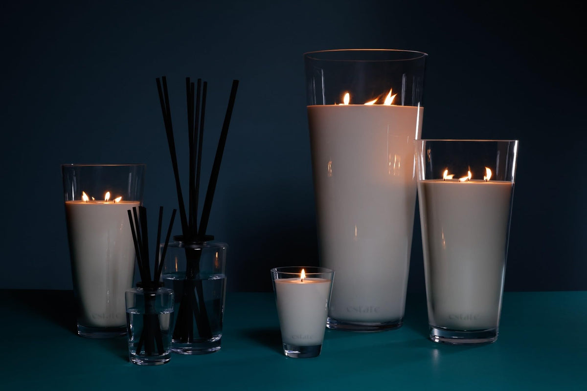 Zodax Estate Scented Jar Candle, 57 oz - Aqua