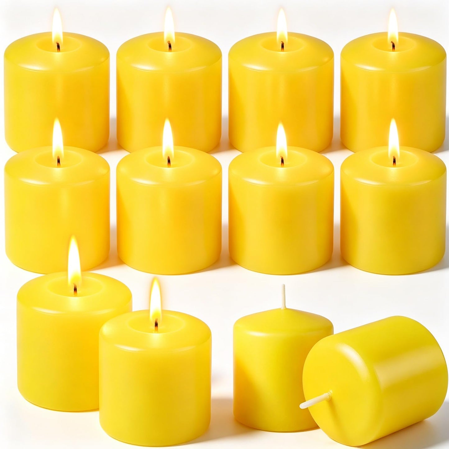Citronella Pillar Candles - Citronella Candles Outdoor & Indoor Natural Soy Wax Cotton Wick for Patio Garden Camping Party Yard Balcony Wedding Camping Home Decoration in Summer (12Pack)
