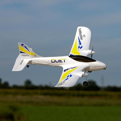 HobbyZone RC Airplane Duet S 2 RTF Everything Needed to Fly is Included with Safe HBZ05300