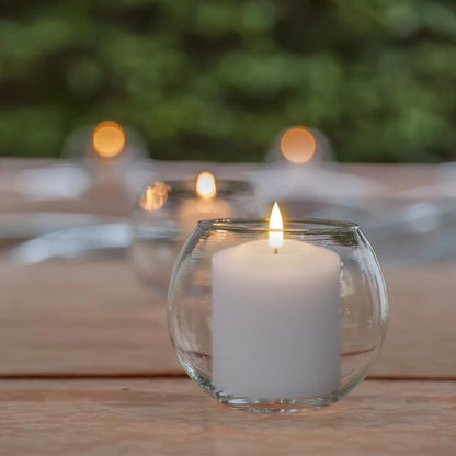 GenSwin Flameless Pillar Candles Flickering with Remote Timer, Battery Operated Real Wax LED Votive 3D Wick Candles 6 Pack White(Battery Include, 2 x 3.2 Inch)