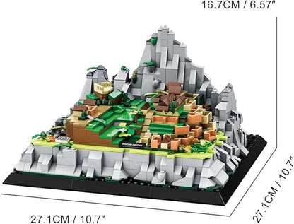 Machu Picchu Peru Building Set (1039 Pieces) Architecture Building Blocks Toys Home Décor Model Gifts for Kids and Adults