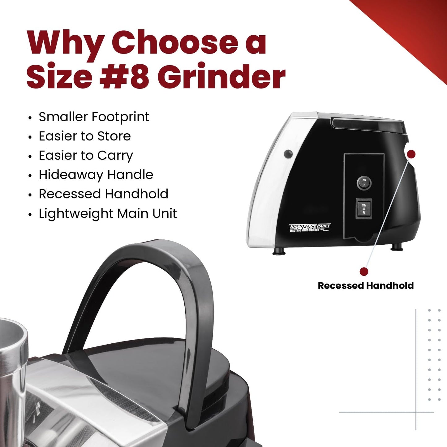 STX International Turboforce Cadet 2000 Series Electric Meat Grinder | 5-in-1 Powerful Home Use | Sausage Stuffer | Kubbe Maker | 4 Grinding Plates | Stainless Steel Blades & More Included