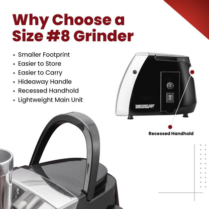STX International Turboforce Cadet 2000 Series Electric Meat Grinder | 5-in-1 Powerful Home Use | Sausage Stuffer | Kubbe Maker | 4 Grinding Plates | Stainless Steel Blades & More Included