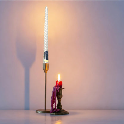VOSAREA 6pcs White Long Taper Candles Made of Paraffin with Smoke-Free and Long Burning Features European Style Rod Candles for Weddings and Home Decor