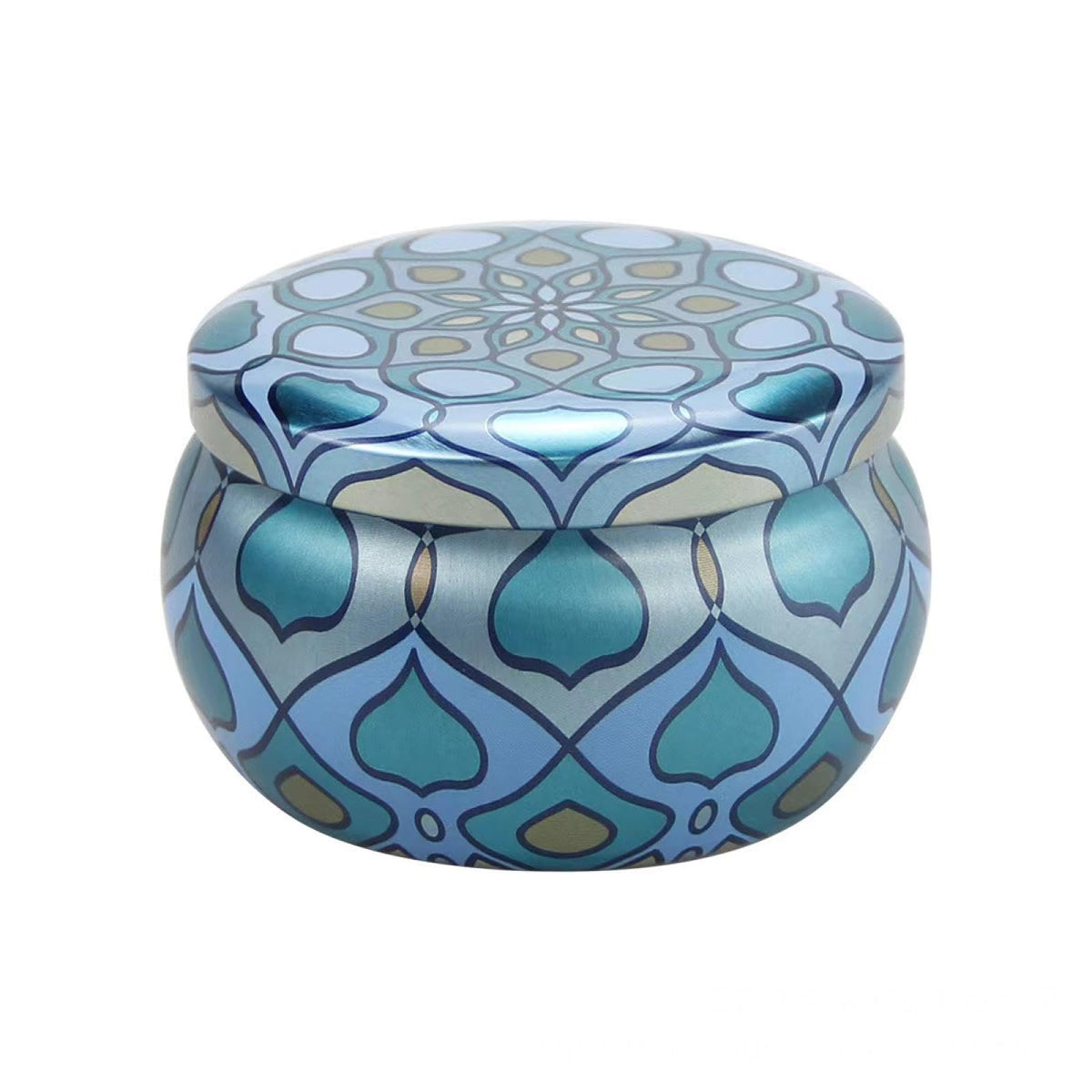 FWJUNHUYC Scented candle tin can drum metal packaging tinplate gift candy scented candle set tin box