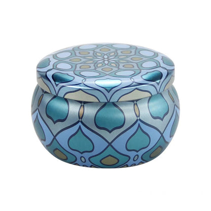 FWJUNHUYC Scented candle tin can drum metal packaging tinplate gift candy scented candle set tin box