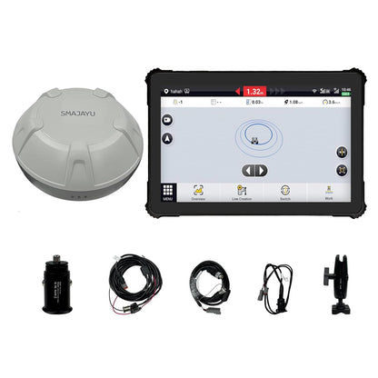 SMA10 Tractor GPS Guidance System for Agriculture, Precision Farming Navigation System with PPP and SBAS, 10cm Accuracy by PPP, 2.5cm by RTK High Accuracy Anti-Interference GNSS Antenna