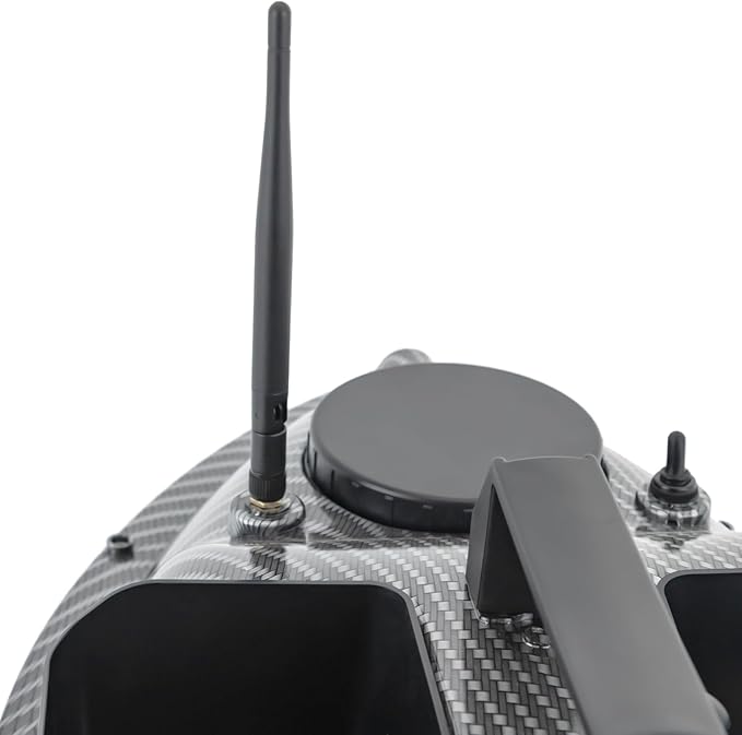 RC Bait Boat 600m/1968ft Long-Distance Control Surf Fishing Bait Boat 4.4LBS Loading Capacity with Dual 5200mAh Battery and LCD for Lake/Ocean Angling Auto Navigation (Gray)