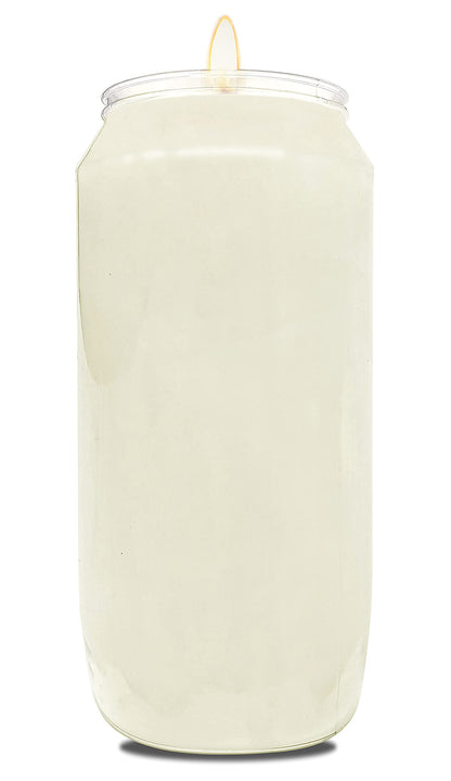 Hyoola 7 Day White Prayer Candles, 6 Pack - 6" Tall Pillar Candles for Religious, Memorial, Party Decor, Vigil and Emergency Use - Vegetable Oil Wax in Plastic Jar Container