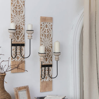 WAOCEO Candlestick Holders Hanging Candlestick Ornaments Retro Nordic Romantic Homestay Wall Candle Holder Photo Photography Background Decorations Candle Holders