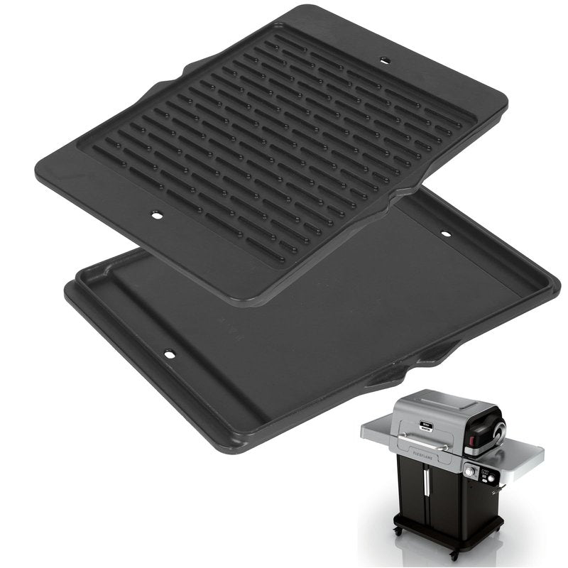 Cast Iron Reversible Griddle for Camp Chef, Universal Stove Top Griddle for Most 4 Burner Stove/Charcoal/Gas/Propane/Electric Grill Pan, Large Flat Top Plate for Outdoor Camping Accessories,16" x 24"
