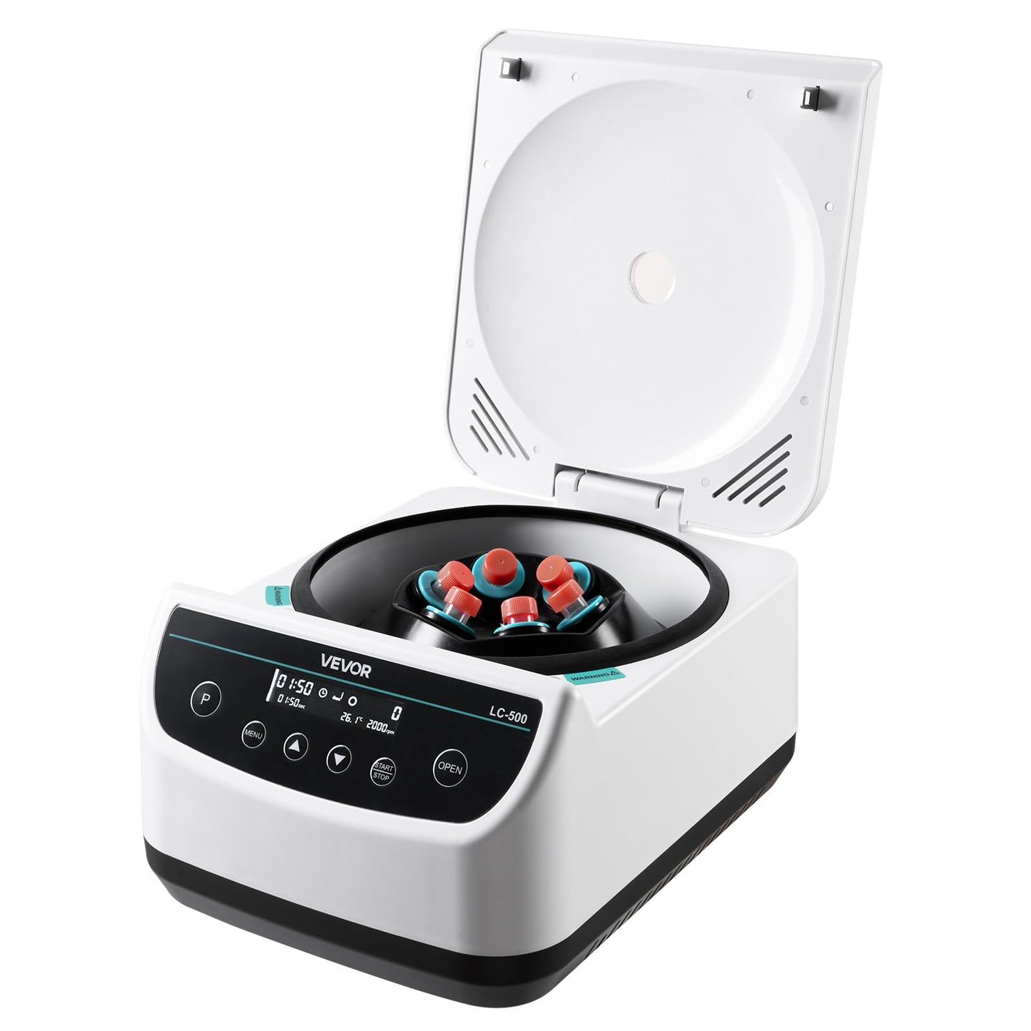 VEVOR Centrifuge Machine, 100-2100xg RCF Electric Laboratory Centrifuge Machine with 1 Rotor for 2/5/10/15/50ml Tube Capacity, Low Speed 500-4000rpm with Timer, Widely Used in Various Experiments