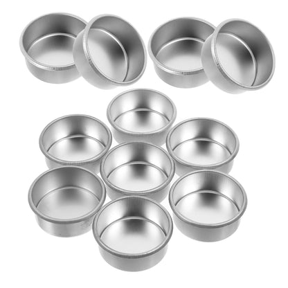 KONTONTY 15pcs Metal Tealight Holder Modern DIY Candle Making Tins for Home Decor Sturdy Containers for Aromatherapy and Fragrance Diffusion