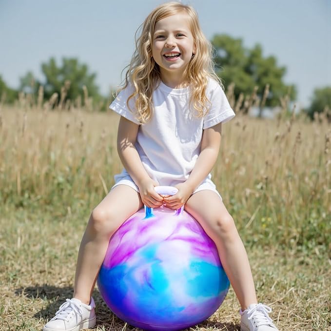 PlayZap Hopper Balls for Kids 6-12 20 Inches Bouncy Ball with Handle 20 Inflatable Bouncing Hopper 50cm Bouncing Toys Outdoor Hopping Toys for Girls Boys Gifts