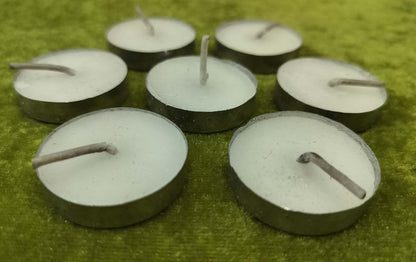 Wax Unscented Tea Light Candles Diwali Decor Festive White Tea Light Candles, (Set of 200, Unscented)