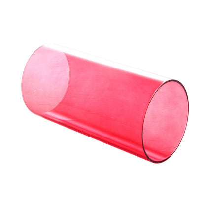 KETE LED Colored Glass Cylinder Candle Holder Bottomless Borosilicate Glass Globe Lamp Shade Replacement (RED,2.5x6)