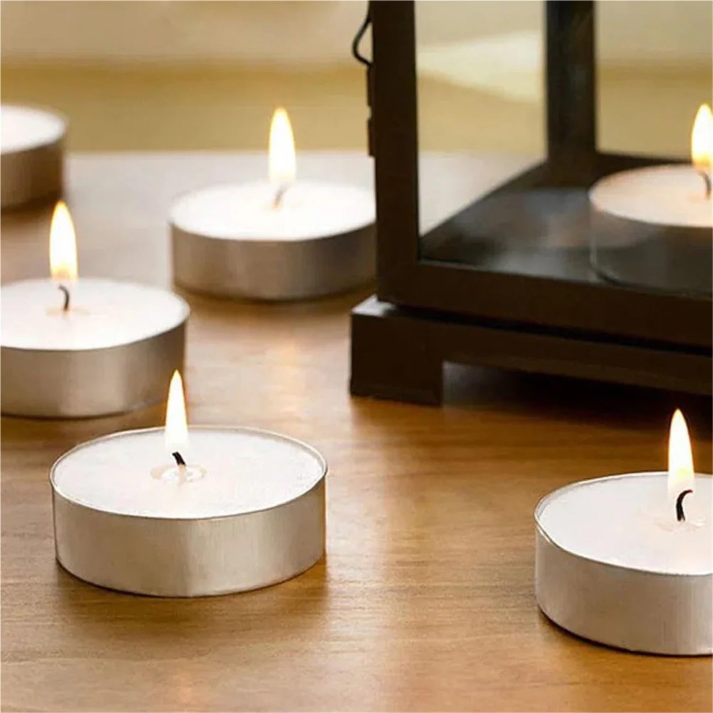 Scented Tealight Candles 50Pcs Scented Vanilla Round Small Household Romantic Smokeless Tealight Candles for Home Decor Long Lasting
