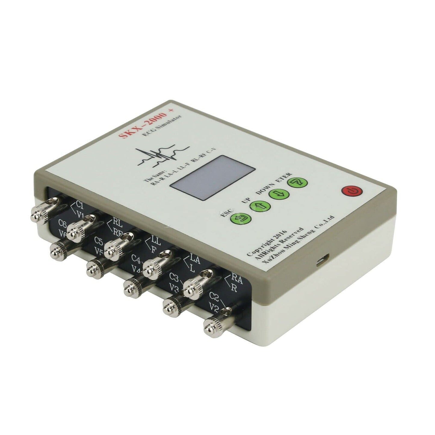 SKX-2000C+ ECG Signal Simulator, ECG Signal Generator with OLED Display, Rechargeable Type