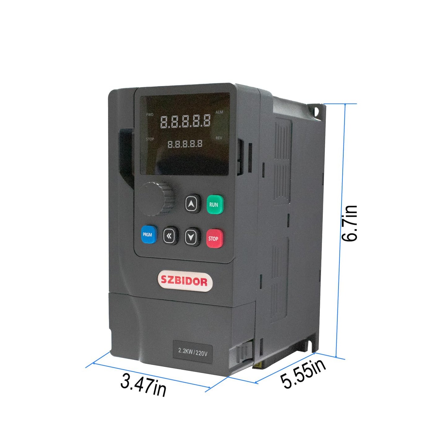 SZBIDOR Variable Frequency Drive 4KW 5HP 18A, 220V AC Motor Single Phase to 3 Phase Converter Controller Inverter for 3-Phase Motor Speed Control, Compatible with Pumps, Fans, Conveyors