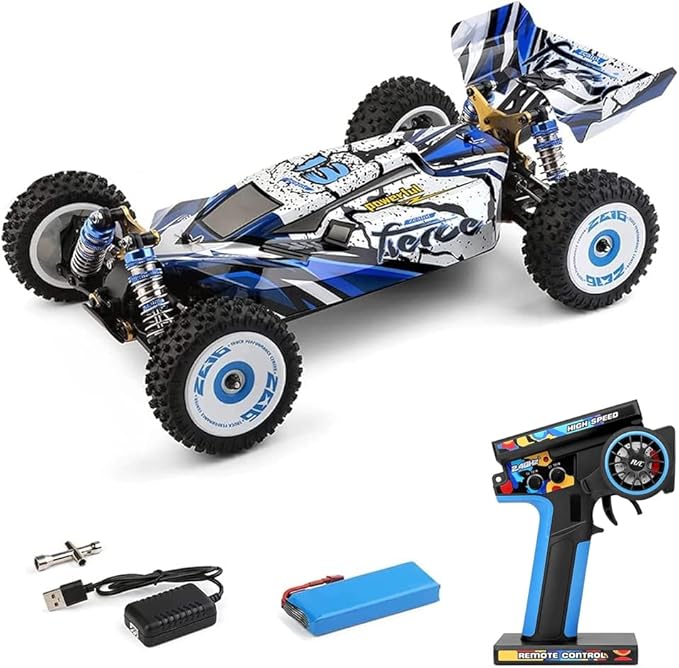 GoolRC WLtoys 124017 V2 Brushless Fast RC Cars 1:12 Scale RC Buggy 4WD 75KM/H High Speed Remote Control Car 2.4GHz All Terrain Off-Road Racing Drift Car with Metal Chassis for Adults