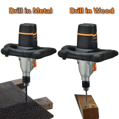 MAXXT Mixer 13A Single Paddle Concrete Mortar Mixer, 5/8" Keyed Chuck, Soft Start, Come w/100mm Large Spiral Mixing Paddle