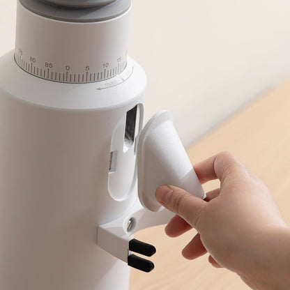 beanglass T64 Single Dose Coffee Grinder, 64mm Flat Burrs Electric Espresso Grinder (White)