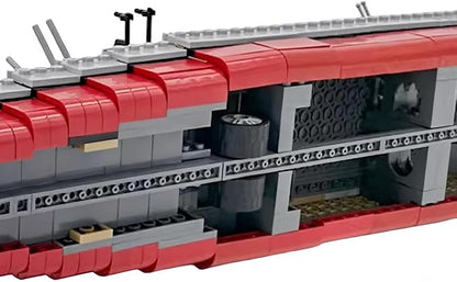 USS Missouri Aircraft Carrier Battleship Building Toys Set WW2 Navy Warship Battleship Building Set Military Building Block Set for Teens and Adults Army Toy for Collectors(2631 PCS)