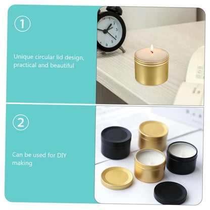 LALAFINA 4pcs Aluminum Candle Jars Containers for Scented Candles Tins for for and Giving