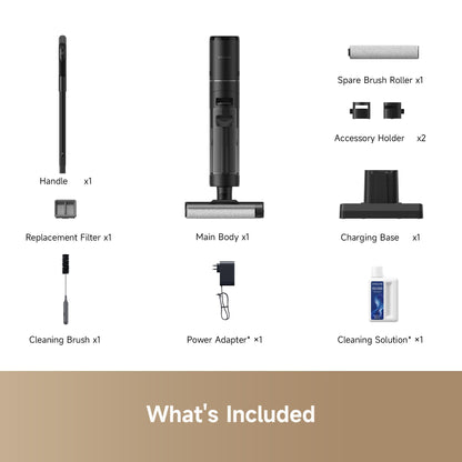 DREAME H12S Cordless Vacuum Mop, Vacuum and Mop at The Same Time, Wet Dry Vacuum for Hard Floors, Edge Cleaning, Hot Air Drying, Smart Floor Cleaner Machine Great for Sticky Messes on Multi-Surfaces