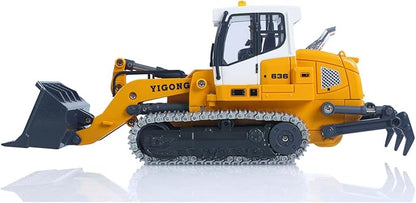 1:50 RC Electric Lifting Tracked Loader Lr636 2.4G Construction Vehicle Metal Bucket Tracks Ripper RTR Model Light Sound Battery Hobby Grade Model for Adult Hobby