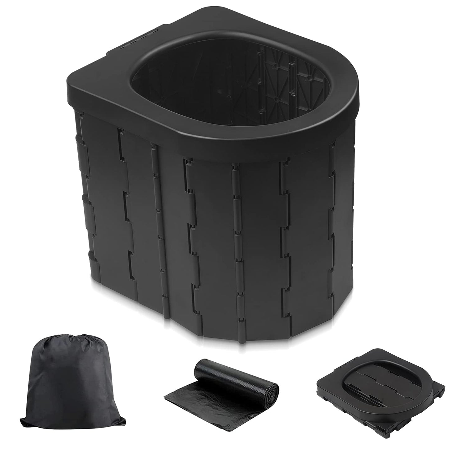 Portable Toilet for Camping, Potty Adults, Porta Travel Commode Bucket Car, Travel, Outdoor, Hiking, Backpack, Trips, Tent, Boat, Beach, Traffic Jam, Home
