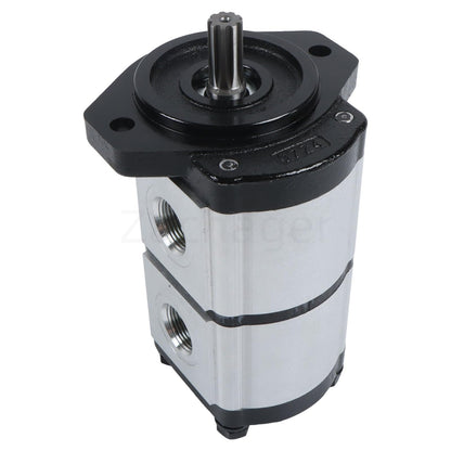 Zachager PGP51088G3LP Hydraulic Double Gear Pump Fast Response & Durable Hydraulic Gear Pump Direct Replacement for Suitable for AGT Skid Steer Loader KTT23 Series