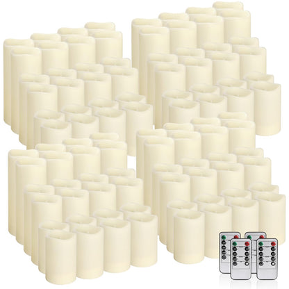 Wfmolcand 96-Pack LED Flameless Candles with Remote Control - Perfect for Home, Parties, and Special Occasions - Create a Magical Ambiance Effortlessly(Three Sizes)