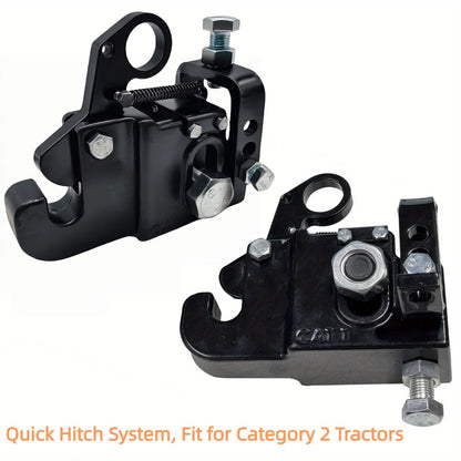 Quick Hitch System,Heavy Metal Duty 3 Point Quick Hitch Coupler Attachments for Category 1 Tractors, Plough, Harrow, Cultivator, Seeder, lrrigation System