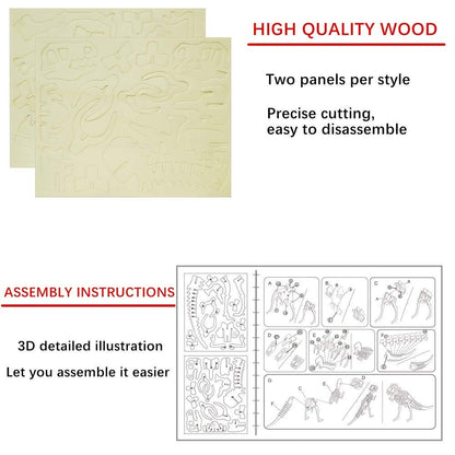 3D Wooden Robot Puzzle,4 Piece Set Wood Crafts DIY Assembly Puzzle,Wooden Robot Model Kits,3D Wood STEM Toys for Adults & Teens Christmas Birthday Gifts,Room Décor